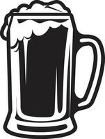 pulo colheita vetor Cerveja stein logotipo pilsner ícone Preto Cerveja caneca Projeto