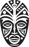 espiritual eco vetor ícone do africano mascarar simbólico herança africano tribal vetor logotipo