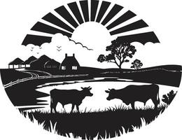 rural essência Preto logotipo para agricultura fazenda refúgio agrícola vetor ícone