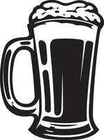cerveja símbolo vetor Cerveja stein ícone Felicidades emblema Preto Cerveja caneca