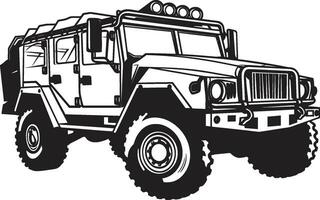 combate cruzador exército veículo vetor logotipo tático transporte Preto icônico 4x4 emblema