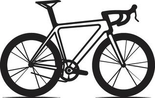 ciclismo lustroso Preto bicicleta emblema pedal perfeito vetor bicicleta ícone
