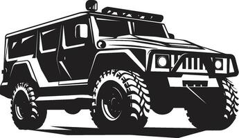 militares desbravador 4x4 Preto emblema batalha pronto transporte vetor logotipo Projeto