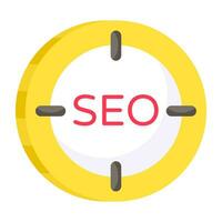 moderno Projeto ícone do seo alvo vetor