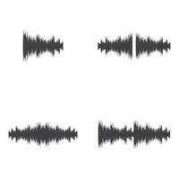 vetor de logotipo de ilustração de onda sonora