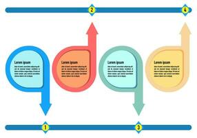 infográfico modelo degrau guia para o negócio em formação apresentação. vetor bandeira quadrado e elementos. moderno fluxo de trabalho diagramas. relatório opção plano 4 tópicos