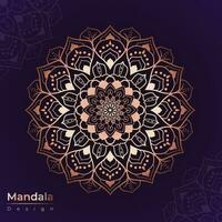 luxo mandala Projeto modelo dentro ouro com Preto fundo, coloração livro padronizar dentro mandala estilo para mehndi, tatuagem, mehndi, decorativo enfeites dentro étnico oriental estilo vetor