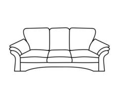 sofá linha ícones. mobília Projeto. coleção do sofá ilustração. moderno mobília conjunto isolado em branco fundo. vetor