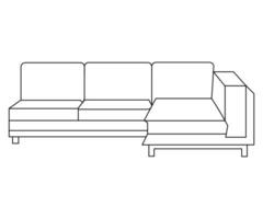 sofá linha ícones. mobília Projeto. coleção do sofá ilustração. moderno mobília conjunto isolado em branco fundo. vetor