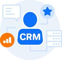 crm marketing moderno ícone clipart ilustração vetor