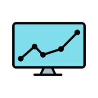 Ícone de vetor do mercado de ações