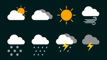 conjunto de ícones de clima vetor