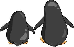 dois pinguim amizade melhor amiga duo química ilustração vetor