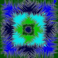 abstrato vetor padronizar dentro a Formato do linhas e geométrico formas arranjado dentro uma círculo em uma azul e verde fundo