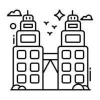 ícone de design moderno de prédio comercial vetor