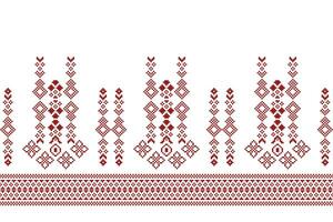étnico geométrico tecido padronizar Cruz ponto.ikat bordado étnico oriental pixel padronizar branco fundo. resumo,vetor,ilustração. textura, roupas, decoração, motivos, seda papel de parede. vetor
