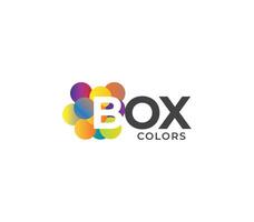 caixa cores companhia logotipo Projeto conceito vetor