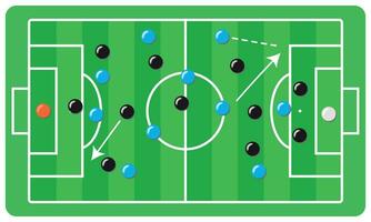 vetor do futebol formação estratégias em a borda.