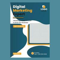 digital marketing folheto modelo Projeto vetor