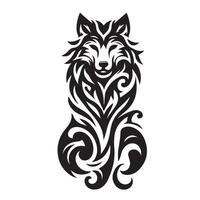 Lobo tribal tatuagem logotipo ícone Projeto ilustração vetor