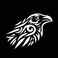 Raven tribal tatuagem logotipo ícone Projeto vetor