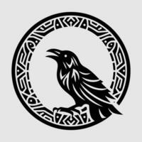 Raven tribal tatuagem logotipo ícone Projeto vetor