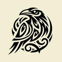 Raven tribal tatuagem logotipo ícone Projeto vetor