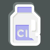 adesivo cloro. relacionado para lavanderia símbolo. simples Projeto editável. simples ilustração vetor