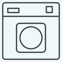 ícone tombar secador. relacionado para lavanderia símbolo. linha estilo. simples Projeto editável. simples ilustração vetor