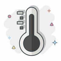 ícone termômetro. relacionado para lavanderia símbolo. quadrinho estilo. simples Projeto editável. simples ilustração vetor