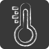 ícone termômetro. relacionado para lavanderia símbolo. giz estilo. simples Projeto editável. simples ilustração vetor