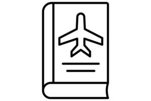 turista guia ícone. ícone relacionado para em formação para Viajantes. linha ícone estilo. elemento ilustração vetor