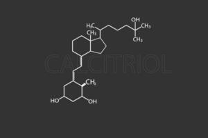 calcitriol molecular esquelético químico Fórmula vetor