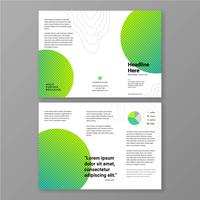 Modelo de Brochura - cor verde minimalista vetor