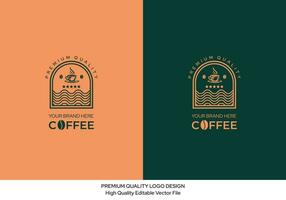 café logotipo Projeto para embalagem, Prêmio qualidade café logotipo vetor