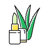 ícone de protetor labial orgânico de cor verde vetor