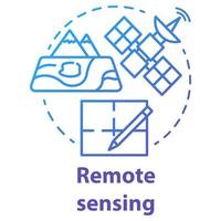 ícone do conceito de sensoriamento remoto vetor