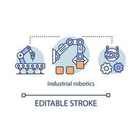 ícone do conceito de robótica industrial vetor