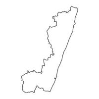 atsinanana região mapa, administrativo divisão do Madagáscar. vetor ilustração.