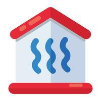 a editável Projeto ícone do casa aquecedor vetor