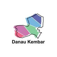 mapa cidade do danau kembar moderno contorno, Alto detalhado vetor ilustração Projeto modelo, adequado para seu companhia