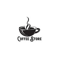 vintage café loja logotipo modelo vetor