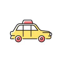ícone de cor de táxi rgb de londres vetor