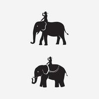 modelo de design de ilustrador de vetor de logotipo de elefante
