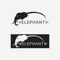 modelo de design de ilustrador de vetor de logotipo de elefante