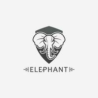 modelo de design de ilustrador de vetor de logotipo de elefante