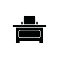 escritório escrivaninha mesa ícone vector