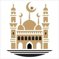 Ramadã Karem mesquita construção ícone vetor