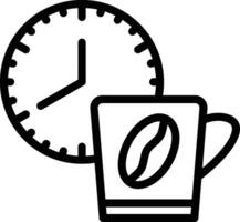 ícone de vetor de hora do café