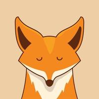 animais bonitos dos desenhos animados da raposa vetor